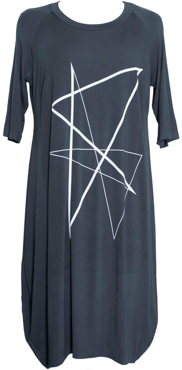 Lorde Dress (Black) Angles Print