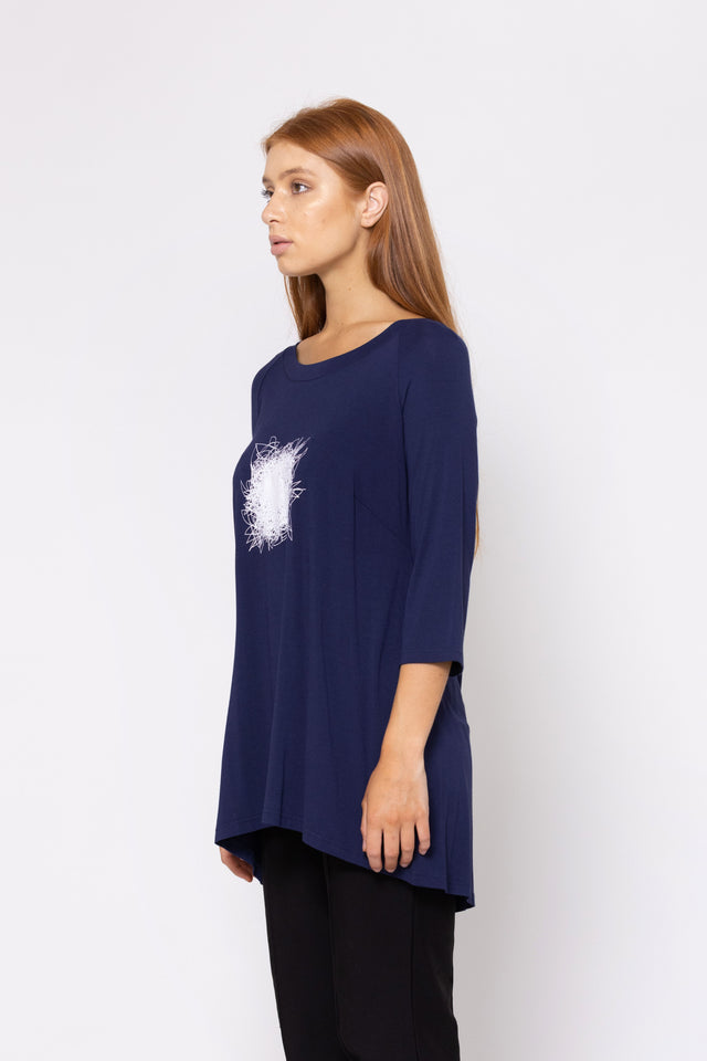 Lorna Tee (Scribble) Navy