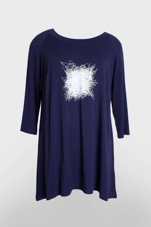 Lorna Tee (Scribble) Navy