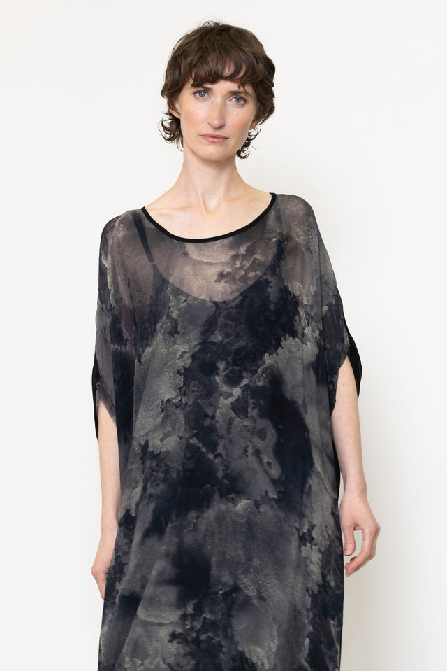 Loyalty Dress (Splash Print) Black