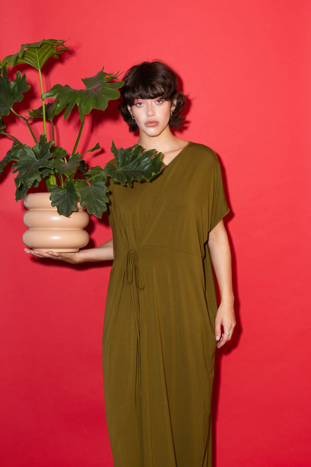 Merge Dress (Chartreuse)